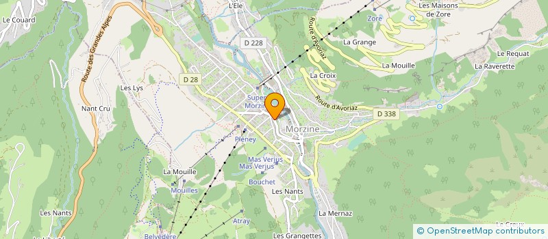 localisation de l'entreprise ETABLISSEMENTS ANTOINE MECHOUD ET FILS à MORZINE