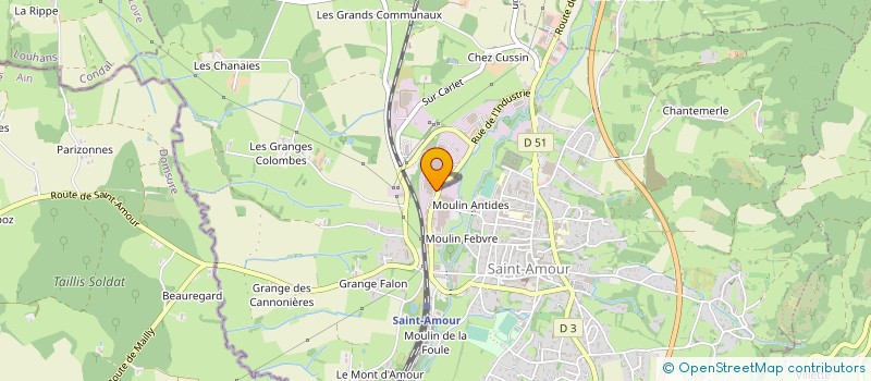 localisation de l'entreprise ETABLISSEMENTS ARAM à SAINT-AMOUR