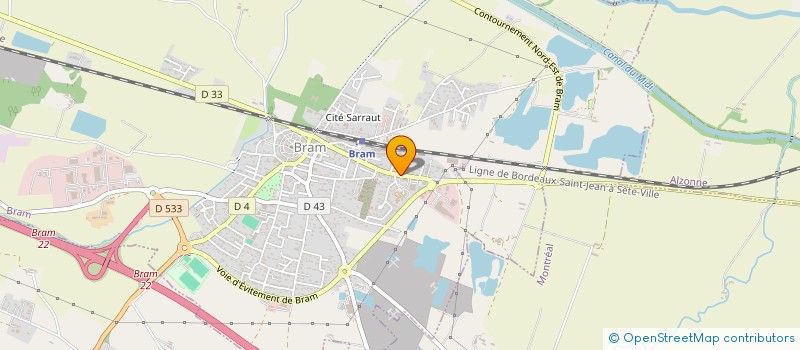 localisation de l'entreprise ETABLISSEMENTS AUROUZE à BRAM