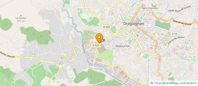 localisation de l'entreprise ETABLISSEMENTS AZOULA ET BENHAMOU SA à DRAGUIGNAN