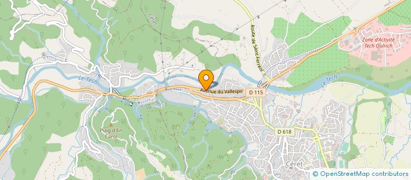 localisation de l'entreprise ETABLISSEMENTS BACHES à CERET