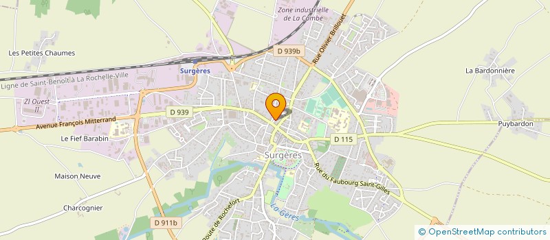 localisation de l'entreprise ETABLISSEMENTS BAFARD  SURGERES