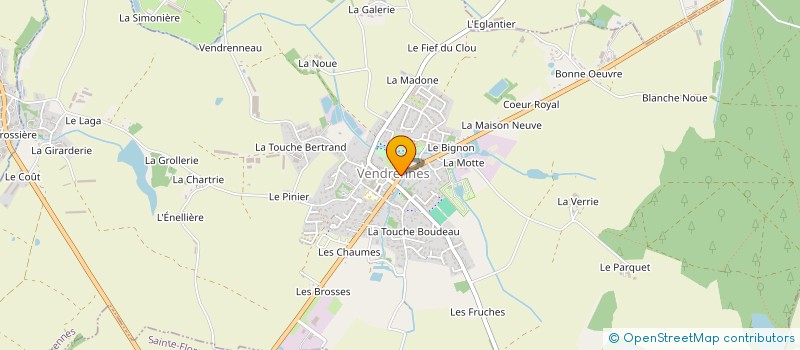 localisation de l'entreprise ETABLISSEMENTS BAIZET SA à VENDRENNES
