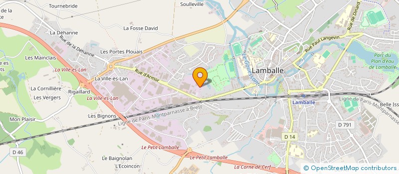 localisation de l'entreprise ETABLISSEMENTS BALAVOINE à LAMBALLE-ARMOR