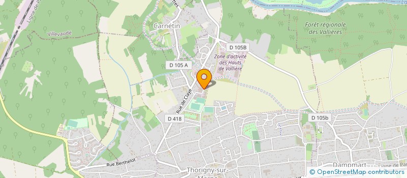 localisation de l'entreprise ETABLISSEMENTS BARIOT ET CIE à THORIGNY-SUR-MARNE