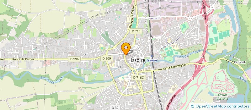 localisation de l'entreprise ETABLISSEMENTS BARRAT ET FILS à ISSOIRE