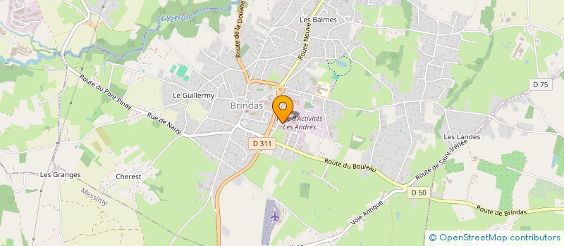 localisation de l'entreprise ETABLISSEMENTS BASSET BOUVY SARL  BRINDAS