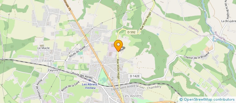 localisation de l'entreprise ETABLISSEMENTS BAUDIER  LES ABRETS-EN-DAUPHINE