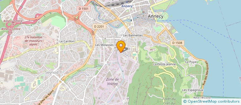 localisation de l'entreprise ETABLISSEMENTS BDR à ANNECY