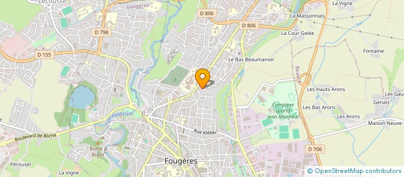localisation de l'entreprise ETABLISSEMENTS BEAUMANOIR à FOUGERES