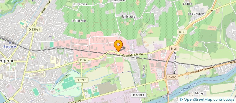 localisation de l'entreprise ETABLISSEMENTS BELVES SA à BERGERAC