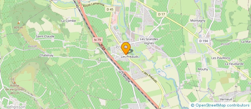 localisation de l'entreprise ETABLISSEMENTS BENAT PERE ET FILS à ROCHE-VINEUSE (LA)