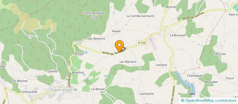 localisation de l'entreprise ETABLISSEMENTS BERNARD ET FILS à SAINT-VICTOR