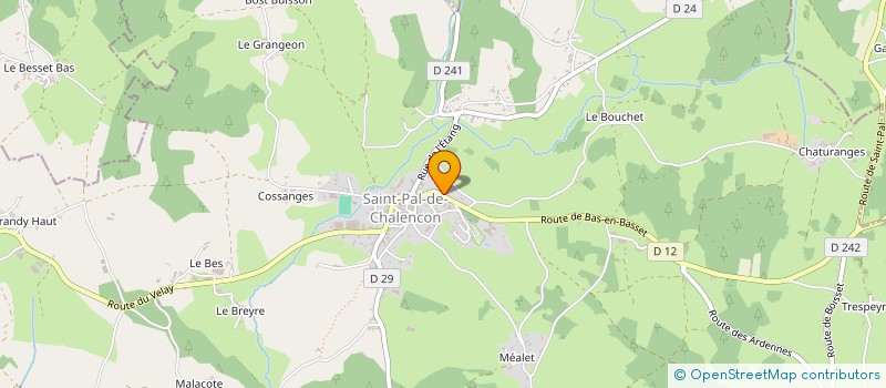 localisation de l'entreprise ETABLISSEMENTS BERTHET à SAINT-PAL-DE-CHALENCON