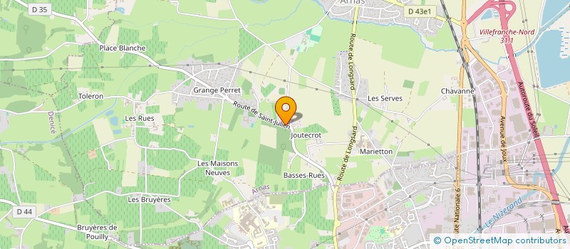 localisation de l'entreprise ETABLISSEMENTS BIBET ET FILS à ARNAS
