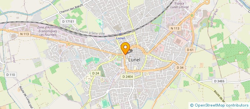localisation de l'entreprise ETABLISSEMENTS BIES ET COMPAGNIE à LUNEL