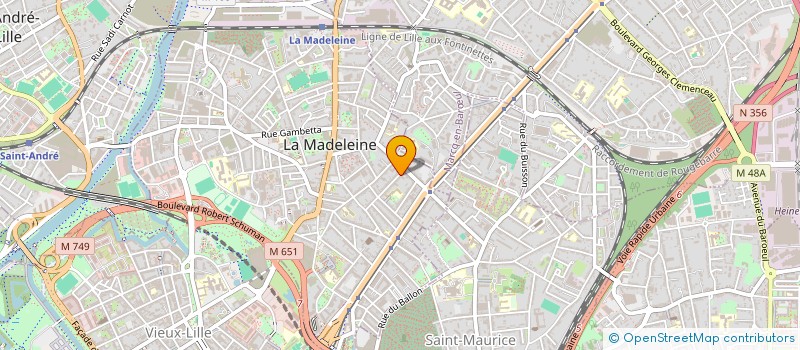 localisation de l'entreprise ETABLISSEMENTS BILLIET à LA MADELEINE