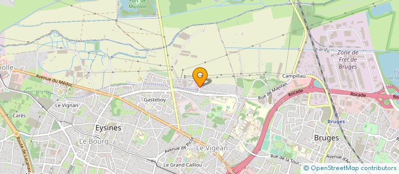 localisation de l'entreprise ETABLISSEMENTS BITARD ET LEO REUNIS à EYSINES