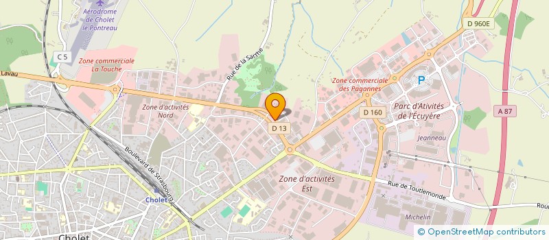 localisation de l'entreprise ETABLISSEMENTS BIZON ET CIE à CHOLET