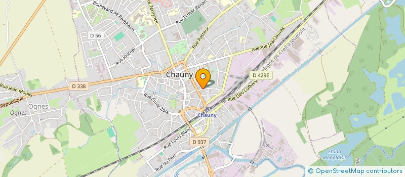 localisation de l'entreprise ETABLISSEMENTS BLERIOT NANTIER à CHAUNY