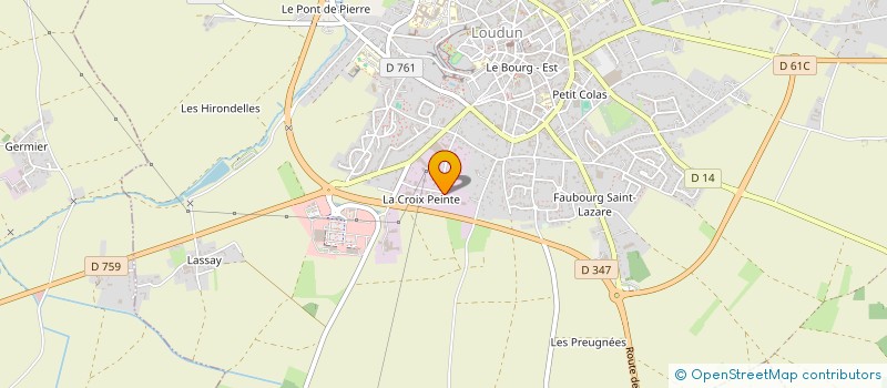 localisation de l'entreprise ETABLISSEMENTS BODET ET FILS  LOUDUN