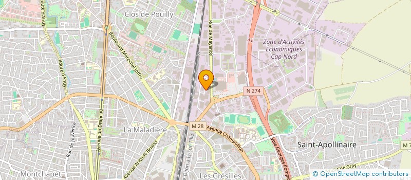 localisation de l'entreprise ETABLISSEMENTS BOILLEREAU  DIJON