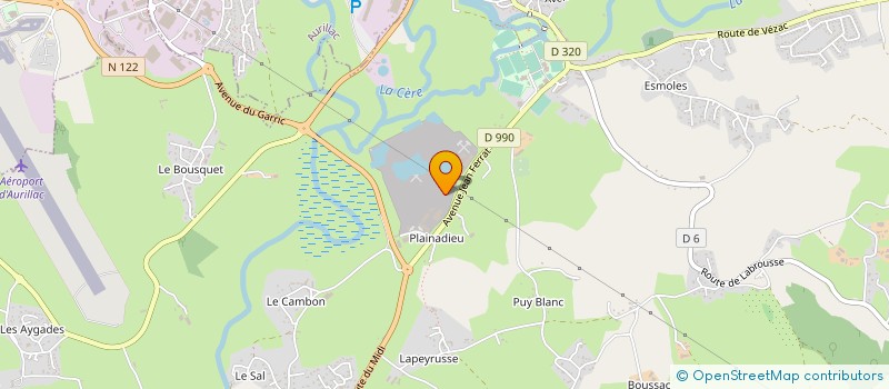 localisation de l'entreprise ETABLISSEMENTS BONHOMME à ARPAJON-SUR-CERE