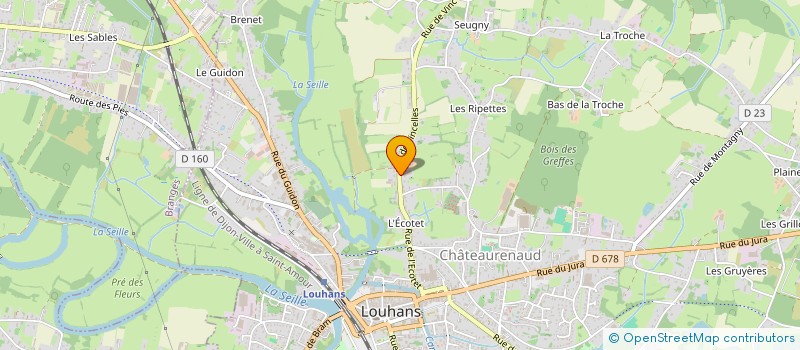 localisation de l'entreprise ETABLISSEMENTS BONIN à LOUHANS