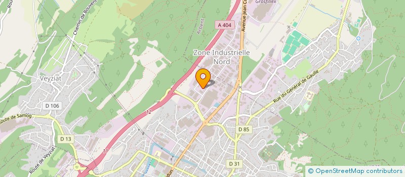 localisation de l'entreprise ETABLISSEMENTS BONNAND AMB-PRODUCTION à OYONNAX