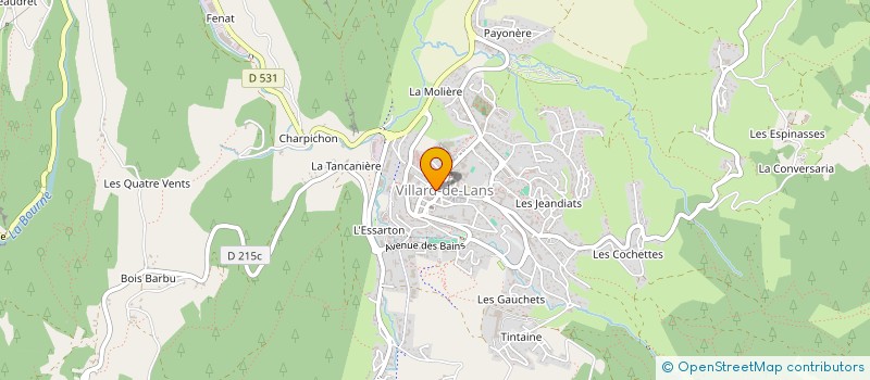 localisation de l'entreprise ETABLISSEMENTS BONNARD ET FILS à VILLARD-DE-LANS