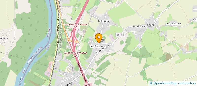 localisation de l'entreprise ETABLISSEMENTS BONNET à COSNE COURS SUR LOIRE