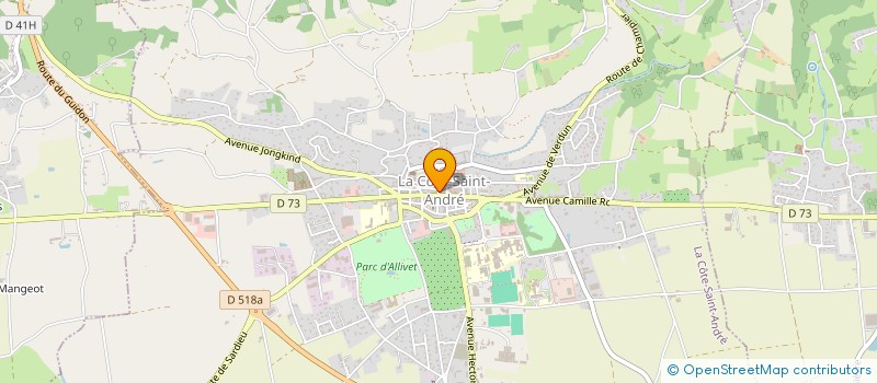 localisation de l'entreprise ETABLISSEMENTS BORDE RELAIS DE LA BIEVRE  LA COTE-SAINT-ANDRE