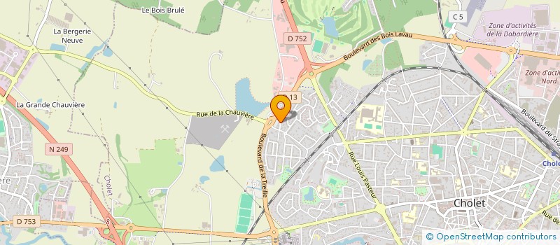 localisation de l'entreprise ETABLISSEMENTS BOUDAUD FERCHAUD à CHOLET