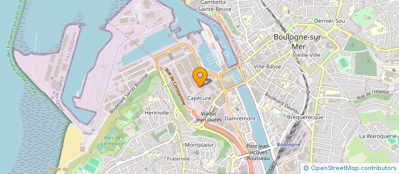 localisation de l'entreprise ETABLISSEMENTS BOURGAIN ET FILS à BOULOGNE-SUR-MER