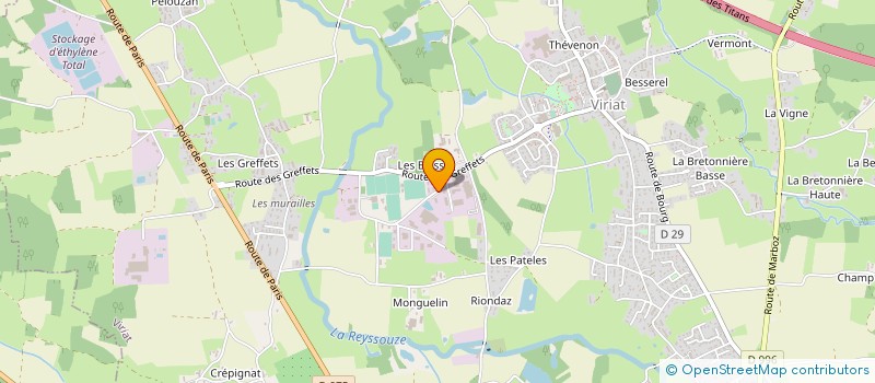 localisation de l'entreprise ETABLISSEMENTS BREVET à VIRIAT