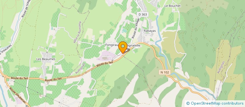 localisation de l'entreprise ETABLISSEMENTS BRIOUDE  ALBA-LA-ROMAINE