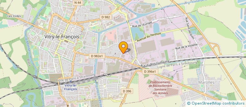 localisation de l'entreprise ETABLISSEMENTS BRUHAT GEORGES  VITRY-LE-FRANCOIS