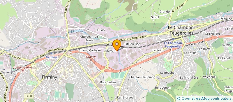 localisation de l'entreprise ETABLISSEMENTS BRUN à LE CHAMBON-FEUGEROLLES