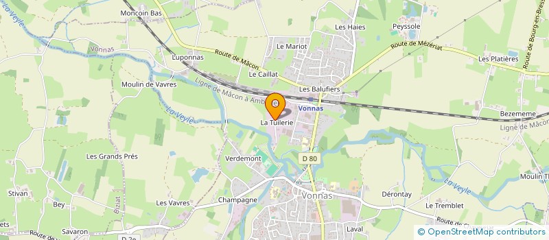 localisation de l'entreprise ETABLISSEMENTS BRUN FRERES à VONNAS