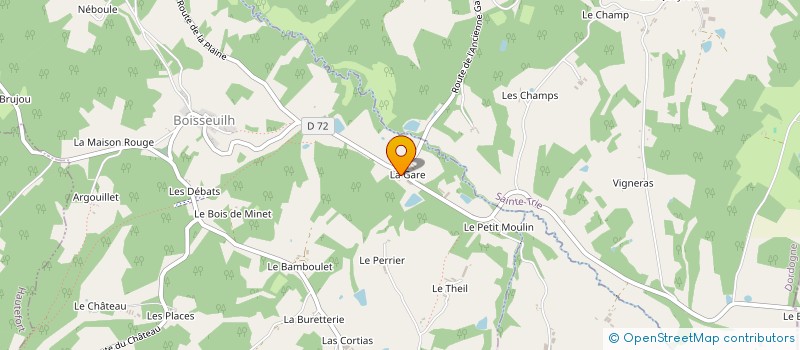 localisation de l'entreprise ETABLISSEMENTS BUGEAUD ET FILS à HAUTEFORT