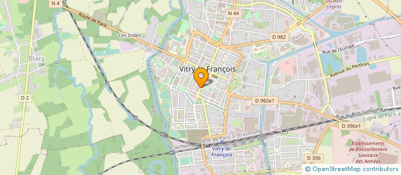 localisation de l'entreprise ETABLISSEMENTS BUGNICOURT à VITRY-LE-FRANCOIS