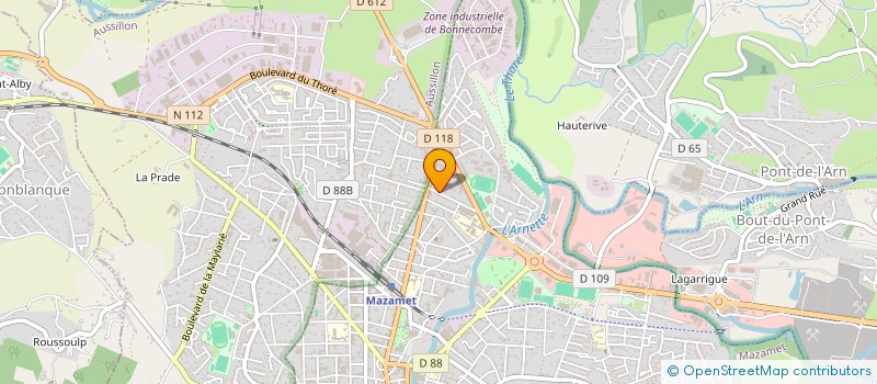 localisation de l'entreprise ETABLISSEMENTS BUISSON ET ASSOCIES à MAZAMET