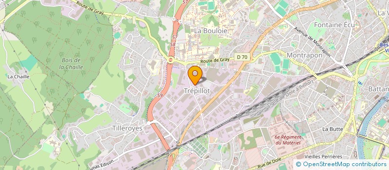 localisation de l'entreprise ETABLISSEMENTS BURDIN BOSSERT  BESANCON