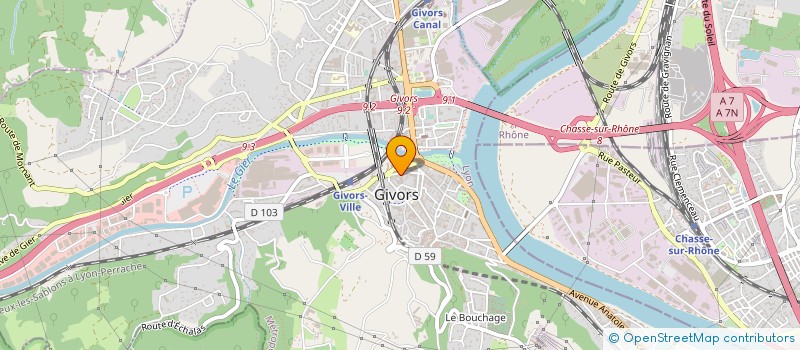 localisation de l'entreprise ETABLISSEMENTS C. MAZARD  GIVORS