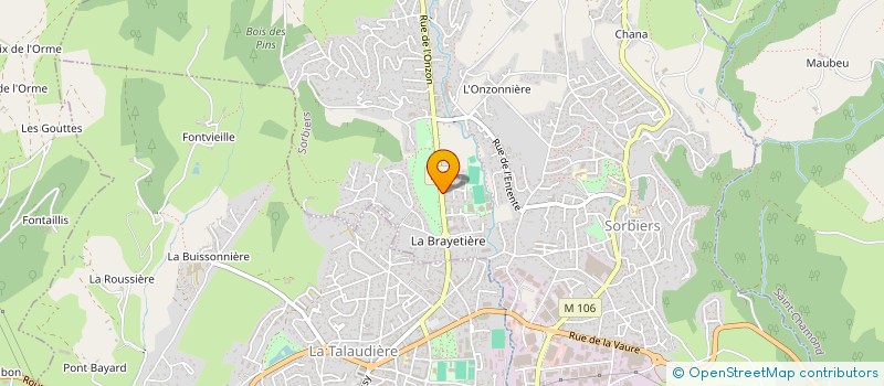 localisation de l'entreprise ETABLISSEMENTS CALVET ET COMPAGNIE à SORBIERS