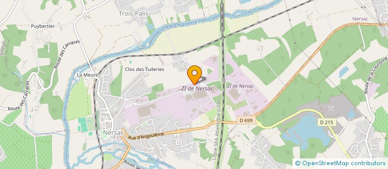 localisation de l'entreprise ETABLISSEMENTS CANEPA-ZETER à NERSAC