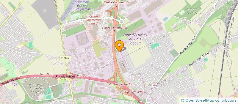 localisation de l'entreprise ETABLISSEMENTS CAQUEUX à LENS