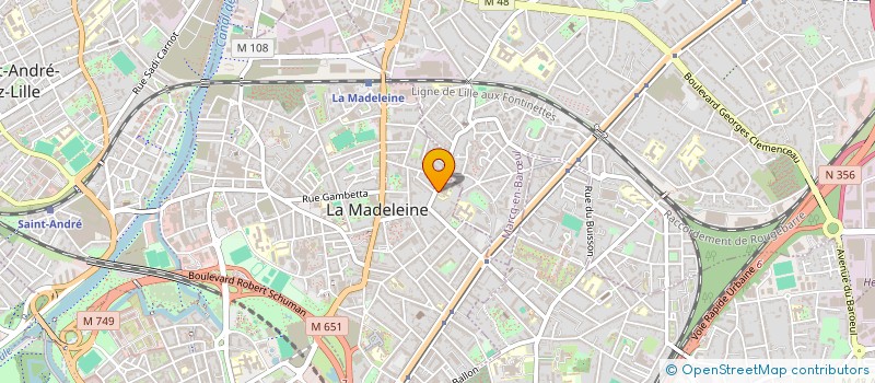 localisation de l'entreprise ETABLISSEMENTS CARION à LA MADELEINE