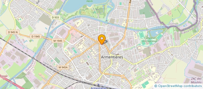 localisation de l'entreprise ETABLISSEMENTS CARPENTIER à ARMENTIERES
