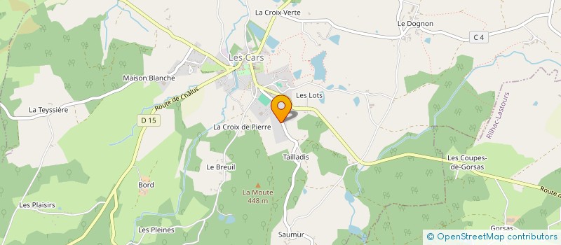localisation de l'entreprise ETABLISSEMENTS CARPENTIER à LES CARS